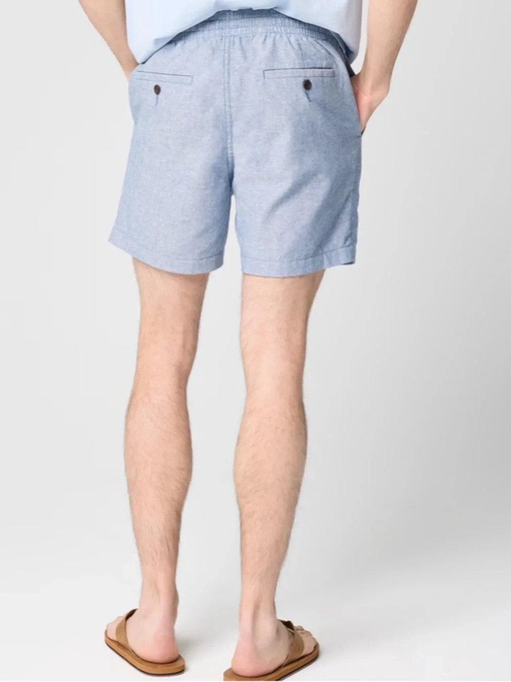 J crew chambray like linen Linen-blend dock short
